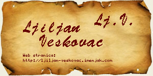 Ljiljan Veškovac vizit kartica